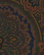 Load image into Gallery viewer, Silk Print Tie in Blue/Orange/Green Large Paisley