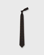 Load image into Gallery viewer, Silk Print Tie in Navy/Red/Tobacco Foulard