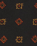 Load image into Gallery viewer, Silk Print Tie in Navy/Red/Tobacco Foulard