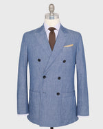 Load image into Gallery viewer, Virgil No. 1 Double-Breasted Jacket in Indigo Chambray