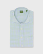 Load image into Gallery viewer, Spread Collar Sport Shirt in Grass/Sky Tattersall Poplin