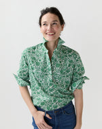 Load image into Gallery viewer, Tomboy Popover Shirt in Green Sambourne Liberty Fabric