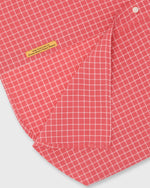 Load image into Gallery viewer, Handmade Spread Collar Sport Shirt in Coral/Bone Windowpane Madras
