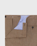 Load image into Gallery viewer, Side-Tab Dress Trouser in Mocha/Bone Hopsack