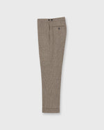 Load image into Gallery viewer, Side-Tab Dress Trouser in Chocolate/Flax Glen Plaid Hopsack