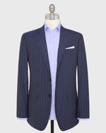 Load image into Gallery viewer, Virgil No. 3 Suit in Airforce/Sky Chalk Stripe Plainweave