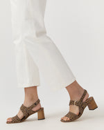 Load image into Gallery viewer, Double-Strap Block Heel in Animal Printed Suede