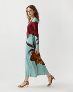 Load image into Gallery viewer, Long Sleeve Swing Dress in Peony