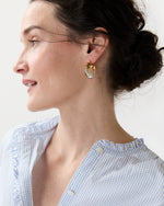 Load image into Gallery viewer, Mini Organic Hoop Earrings in Aqua