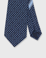 Load image into Gallery viewer, Silk Print Tie in Dark Blue Mail