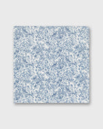 Load image into Gallery viewer, Hand-Rolled Cotton Pocket Square in White/Navy Wild Woodland Liberty Fabric