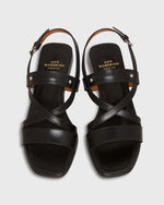 Load image into Gallery viewer, Cross Strap Sandal in Black Leather