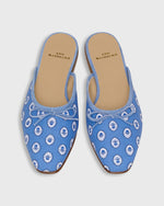 Load image into Gallery viewer, Joy Mule in Blue Provençal Rustic Poplin