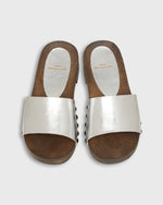 Load image into Gallery viewer, Slide Clog in Silver Leather