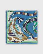 Load image into Gallery viewer, Cerfs Volants Square Scarf in Green Cotton Silk