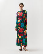 Load image into Gallery viewer, Long Sleeve Swing Dress in Queen Peony