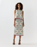 Load image into Gallery viewer, Pencil Skirt in Florette Tiles