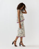 Load image into Gallery viewer, Pencil Skirt in Florette Tiles