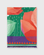 Load image into Gallery viewer, Reversible Silk Square Scarf in Cardinal Bloom