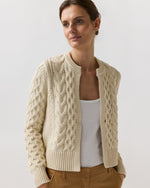 Load image into Gallery viewer, Naomi Cardigan in Cream Cotton Tape Yarn