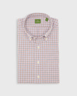 Load image into Gallery viewer, Button-Down Sport Shirt in Orchid/Rust/Blue Tattersall Poplin