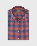 Load image into Gallery viewer, Spread Collar Sport Shirt in Red/Navy Gingham Poplin