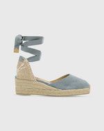 Load image into Gallery viewer, Extra Low Carina Espadrille in Acqua Canvas