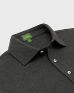 Load image into Gallery viewer, Long-Sleeved Polo in Heather Charcoal Pima Pique