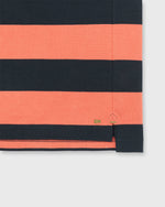 Load image into Gallery viewer, Rugby Shirt in Navy/Persimmon Pima Jersey