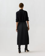 Load image into Gallery viewer, Christina Skirt in Charcoal Bi-Stretch Tropical Wool