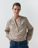 Load image into Gallery viewer, Sienna Top in Terracotta/Multi Ava Liberty Fabric