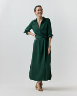 Load image into Gallery viewer, Piper Maxi Dress in Hunter Silk Crepe De Chine
