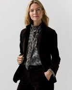 Load image into Gallery viewer, Marguerite Jacket in Chocolate Stretch Velveteen