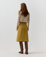 Load image into Gallery viewer, Connelly Skirt in Gold Stretch Corduroy