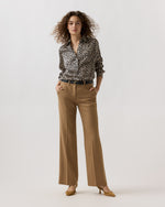 Load image into Gallery viewer, Natalia Blouse in Animal Print Silk Charmeuse