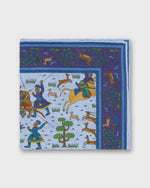 Load image into Gallery viewer, Hand-Rolled Linen/Cotton Print Pocket Square in Sky Archer Scene