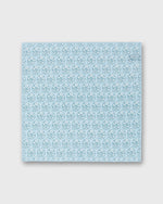 Load image into Gallery viewer, Hand-Rolled Linen/Cotton Print Pocket Square in Seafoam/Bone Flower