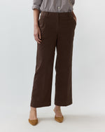 Load image into Gallery viewer, Frankie Cropped Pant in Chocolate Stretch Twill