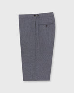 Load image into Gallery viewer, Side-Tab Dress Trouser in Blue/Navy Houndstooth Brushed Hopsack