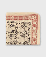 Load image into Gallery viewer, Printed Indian Bandana in Natural/Red/Black