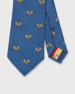 Load image into Gallery viewer, Silk Club Tie in Lapis/Yellow Racket