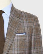 Load image into Gallery viewer, Virgil No. 4 Jacket in Brown/Blue Plaid Brushed Plainweave