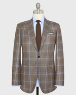 Load image into Gallery viewer, Virgil No. 4 Jacket in Brown/Blue Plaid Brushed Plainweave