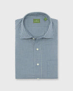 Load image into Gallery viewer, Otto Handmade Sport Shirt in Blue/Sage Gingham Brushed Twill