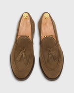 Load image into Gallery viewer, Italian Tassel Loafer in Acorn Suede
