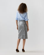 Load image into Gallery viewer, Aurora Skirt in Char Blue/Multi Sequin Glen Plaid