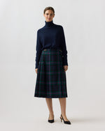 Load image into Gallery viewer, Kilt Skirt in Navy/Hunter/Magenta Baird Modern Tartan Wool
