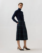 Load image into Gallery viewer, Kilt Skirt in Navy/Hunter/Magenta Baird Modern Tartan Wool
