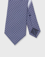 Load image into Gallery viewer, Silk Print Tie in Dark Blue Link