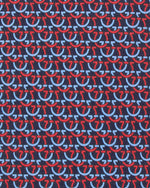 Load image into Gallery viewer, Silk Print Tie in Dark Blue Gancini Links